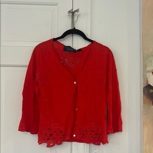 Grannycore Cottagecore Adorable Cardigan Red Small